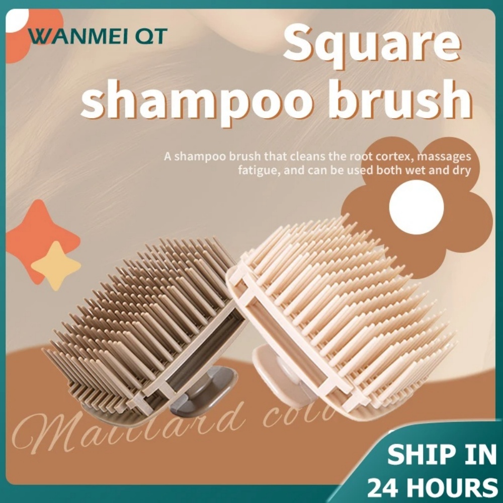 Scalp Scrub Exfoliant - 1 Buah Sikat Sampo Persegi Sisir