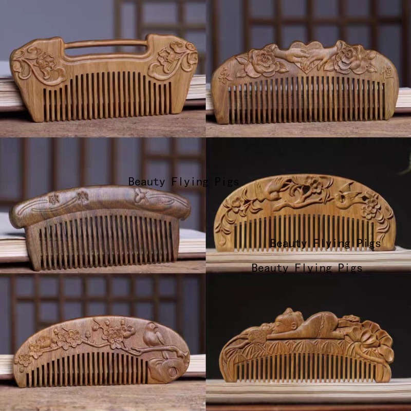 Hair Care Japanese - 1 Buah Sisir Ukir Kayu Sisir