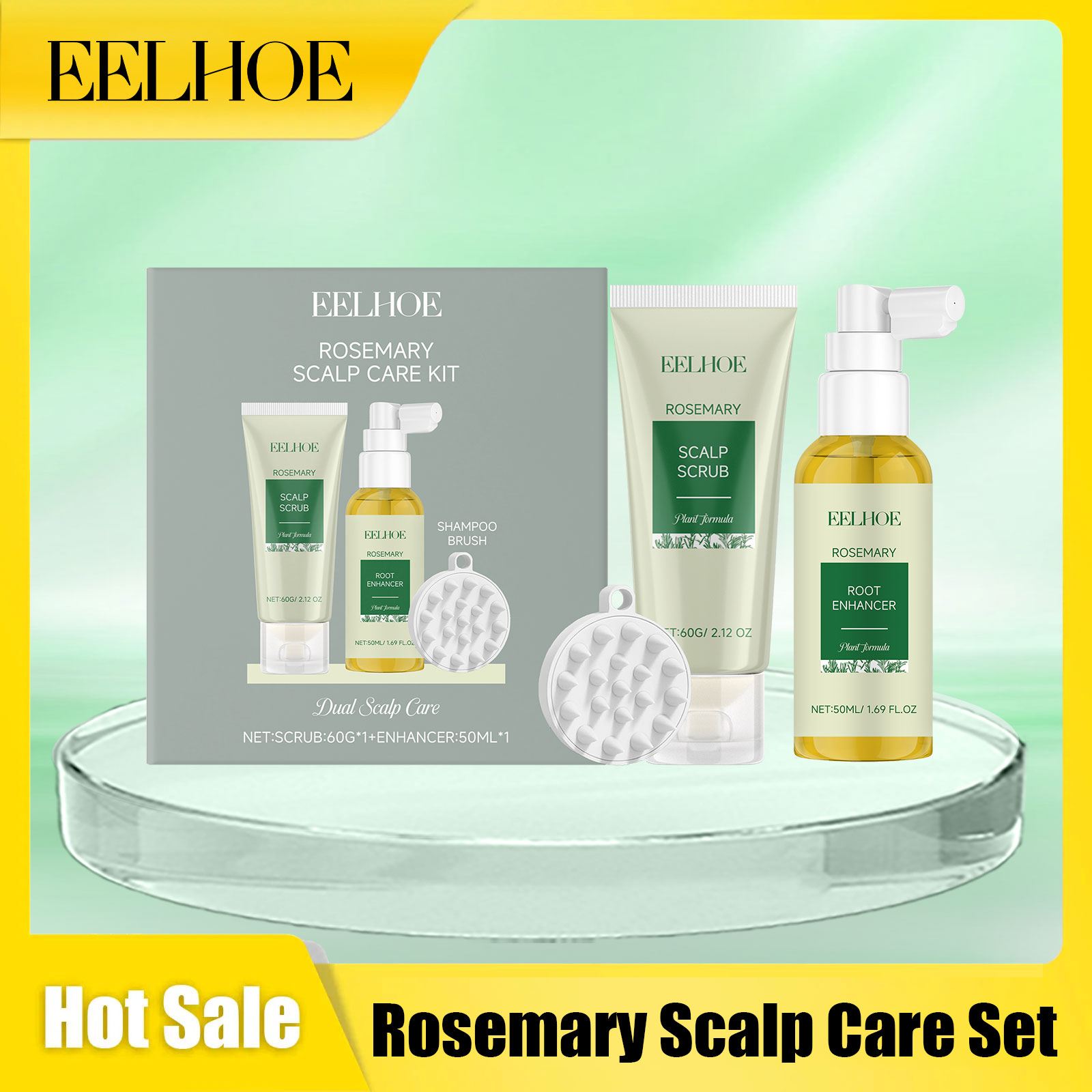 Hair Care Essential Oil - Eelhoe Rosemary Scalp Care Set Semprotan