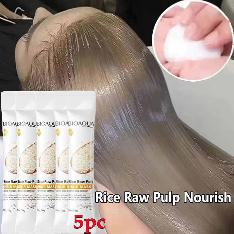 Hair Care For Dry And Frizzy Hair - Masker Rambut Keratin Ajaib Beras 5