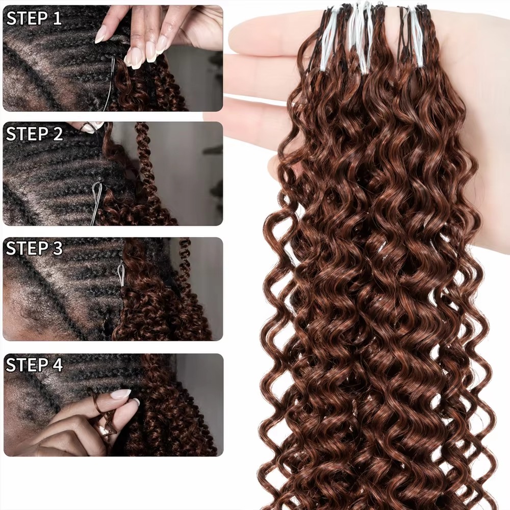 Crochet Braiding Hair - Smilegirl Rambut Manusia Crochet Deep Wave
