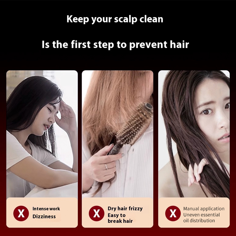 Sisir Pijat Getar Elektrik Lam - Hair Care Essential Oil ulasan dan harga